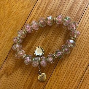 Betsey Johnson Floral Bead Bracelet